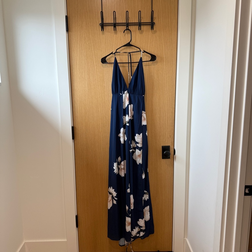 Showpo Navy Floral Maxi Dress